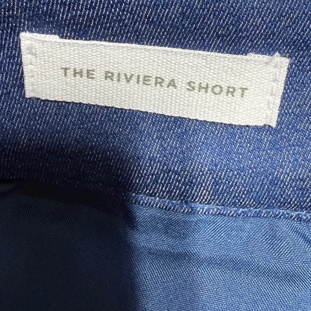LOFT Riviera Short 18P Blue Curvy Fit Casual Summer Career Shorts Pockets‎ NWOT